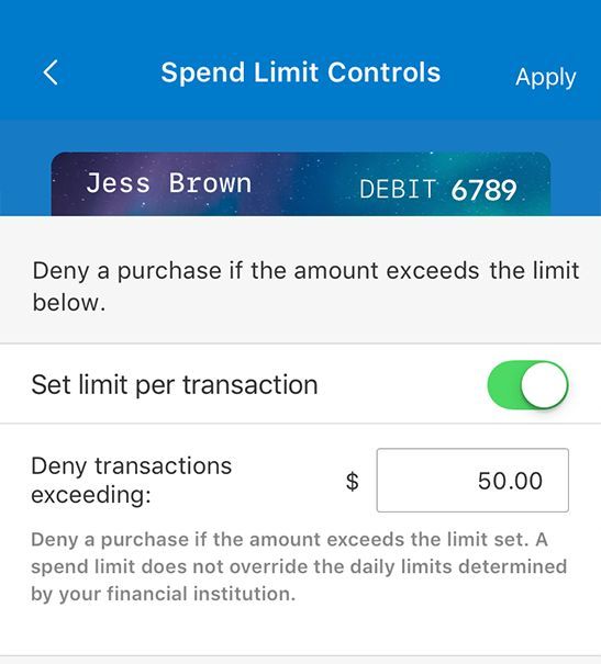 Spend Limit Controls